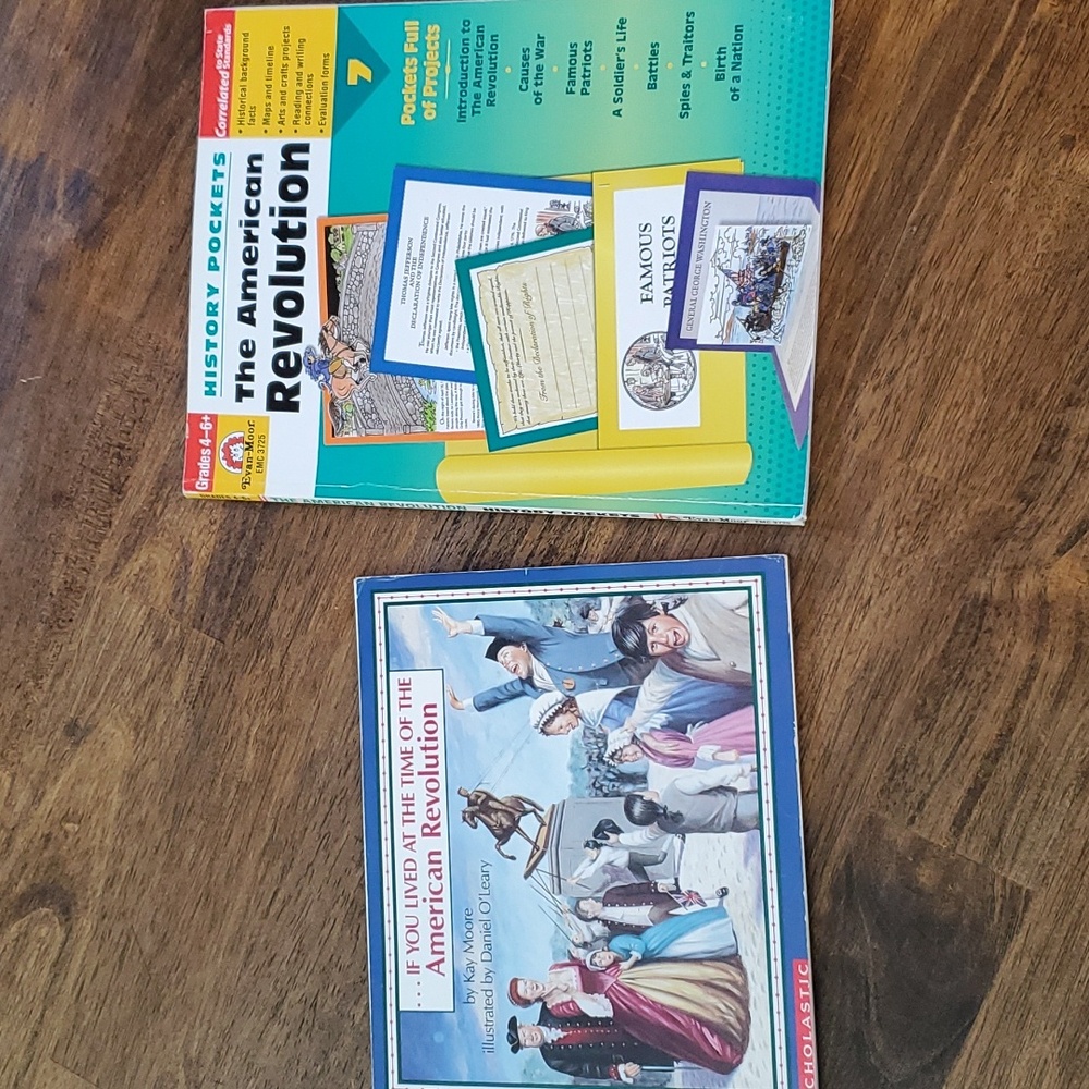 Homeschool American Revolution Studies Evan Moor History Pocket & If You Lived